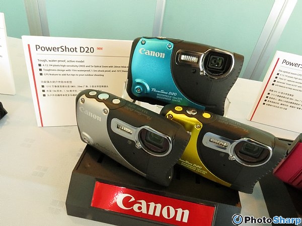 Canon 三防相機 D20 登場
